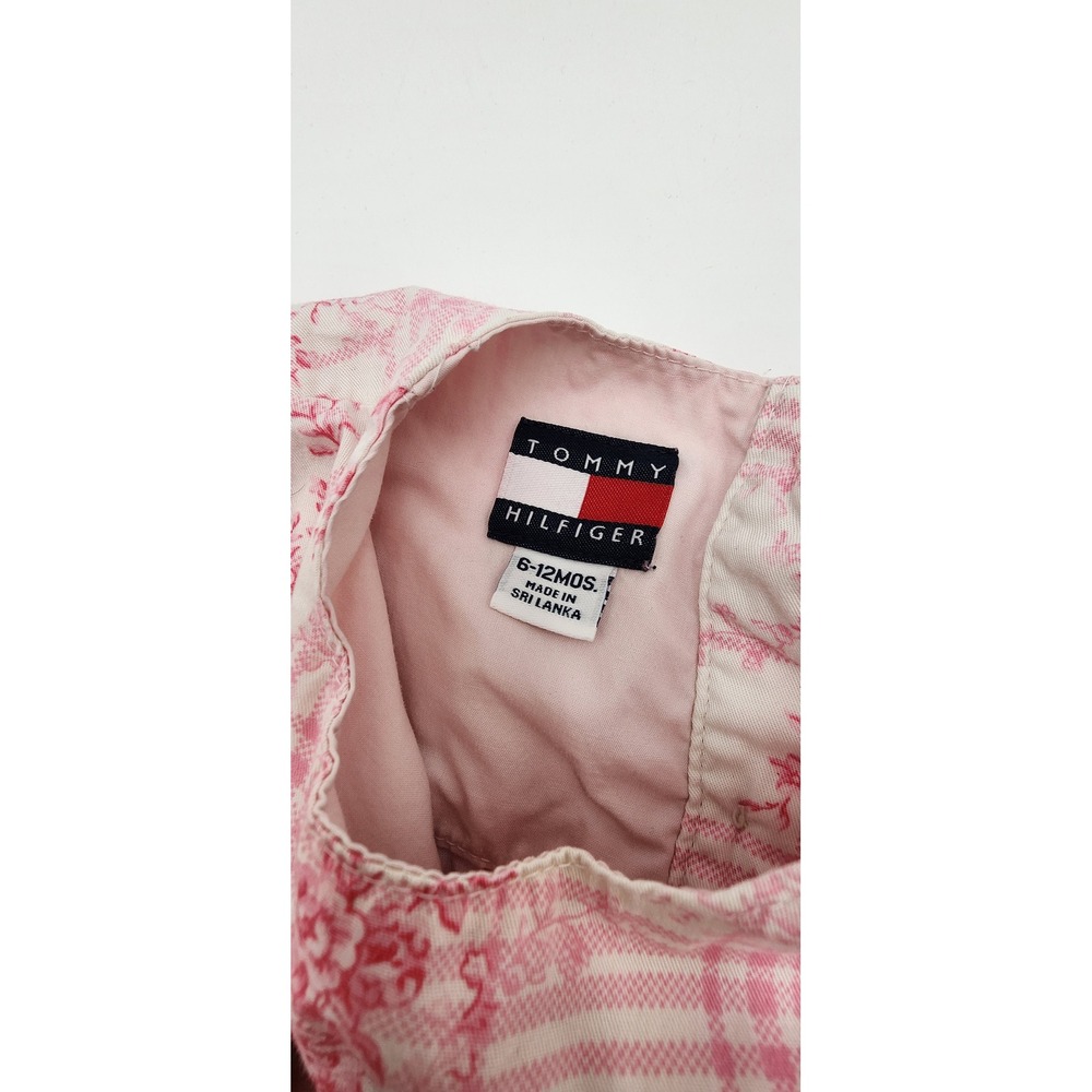 Tommy Hilfiger‎ Baby Girls Dress 6-12 Months Pink Floral Plaid Vintage 2004 - Picture 2 of 8